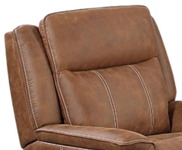 New Classic® Home Furnishings Kyra Saddle Power Auto Glider Recliner with Power Headrest and Footrest-2