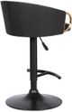 Armen Living Solstice Black Adjustable Swivel Stool-2