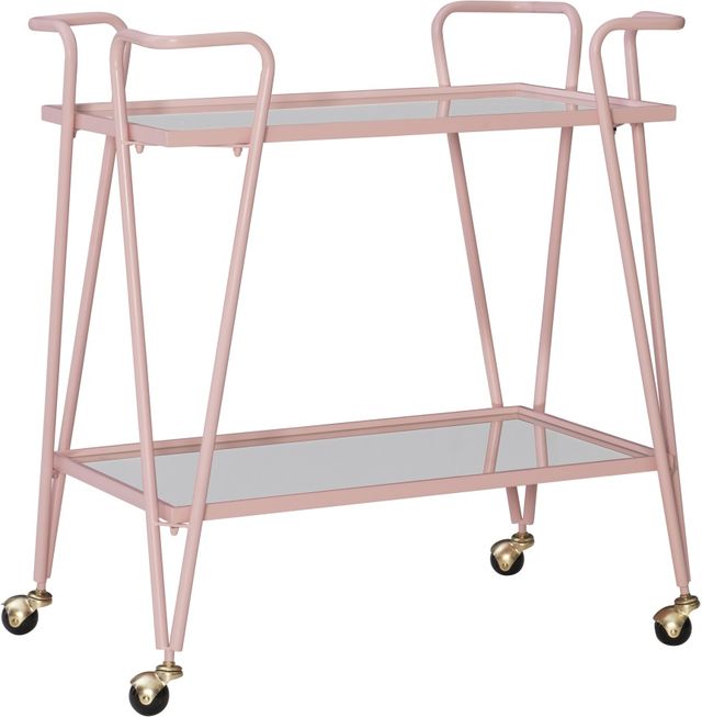 Linon Ellie Pink Bar Cart-0