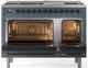 Ilve® Nostalgie II Series 48" Blue Gray Pro Style Dual Fuel Range-1
