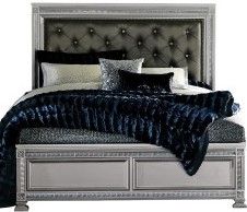 Mazin Furniture Bevelle Gray/Silver Eastern King Bed-0
