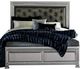 Mazin Furniture Bevelle Gray/Silver Eastern King Bed-0