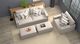 Jackson Furniture Trevor 4-Piece Nickel Small Spaced Sectional with Storage Ottoman-5