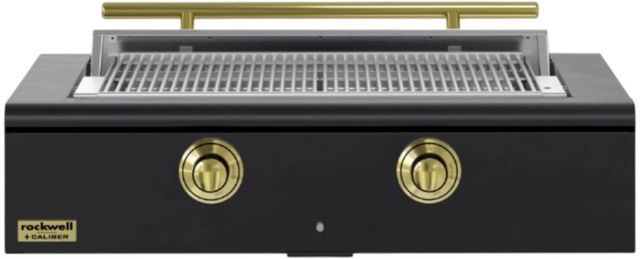 Caliber™ Rockwell Social 2-Burner Matte Black Built-In Natural Gas Grill with Brass Hardware-0