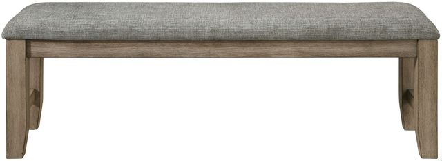 New Classic® Home Furnishings Harrisburg Gray/Walnut Dining Bench-2