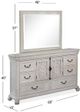 Magnussen Home® Bronwyn Alabaster/Toasted Nutmeg Dresser and Landscape Mirror-1