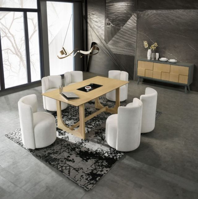 ACME Furniture Blayde 2-Piece White Swivel Side Chair Set-1