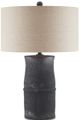 Currey & Company Croft Charcoal/Natural Table Lamp-1