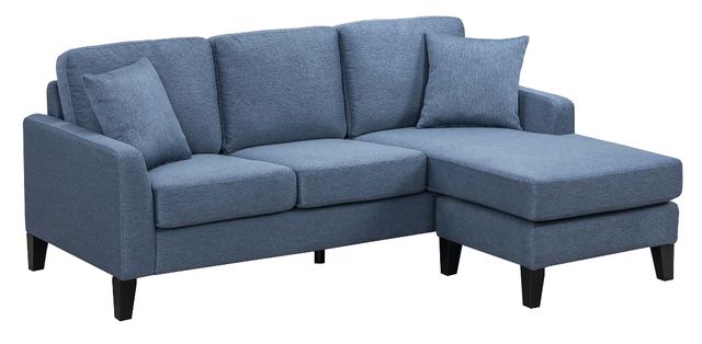 Mazin Furniture Douglas Blue Reversible Chaise Sofa-0