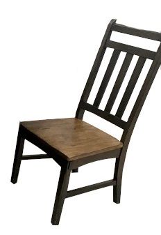 Rustic Two Tone Medium Grey w/ Brown Seat Side Chair (Qty 2)-0