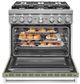 KitchenAid® 36" Avocado Cream Pro Style Dual Fuel Range-2