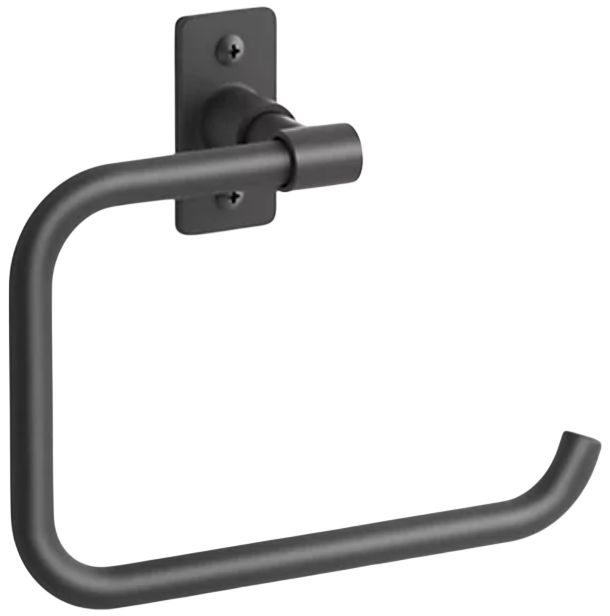 KOHLER® Castia™ by Studio McGee Matte Black Towel Ring-0