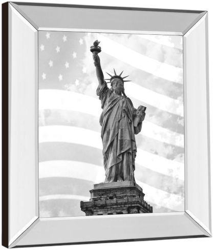 Classy Living Roffman, R. Liberty Flag Mirror Framed Wall Art-3