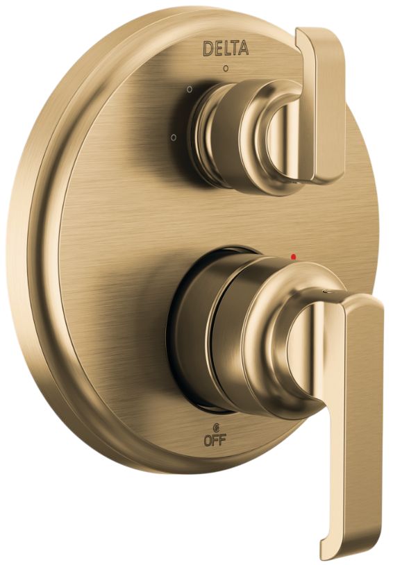 Delta Tetra® 14 Series Lumicoat® Champagne Bronze 3-Setting Integrated Diverter Trim-0