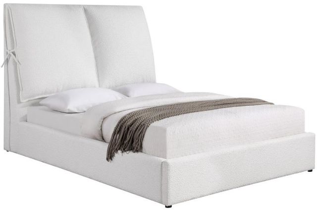Coaster® Gwendoline White Upholstered Queen Platform Bed-0