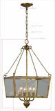 Forty West Giselle Gold 4-Light Chandelier-1