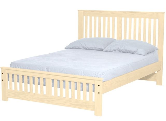 Crate Designs™ Furniture Unfinished Full Extra-Long Youth Shaker Bed-0