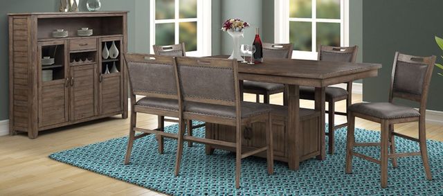 American Wholesale Furniture Colorado Antique Light Brown Pub Table-1