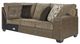Benchcraft® Abalone 3-Piece Chocolate Left-Arm Facing Chaise Sectional-4