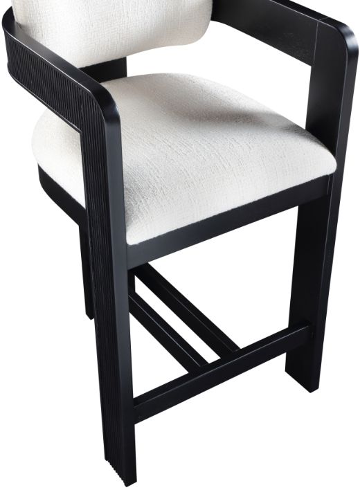 Meridian Furniture Sacha Cream Upholstered Counter Stool-4