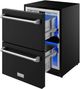 Thor Kitchen Gordon Ramsay Collection 3.4 Cu. Ft. Anti-Fingerprint Black Under the Counter Freezer Drawer with Stainless Steel Handle-5