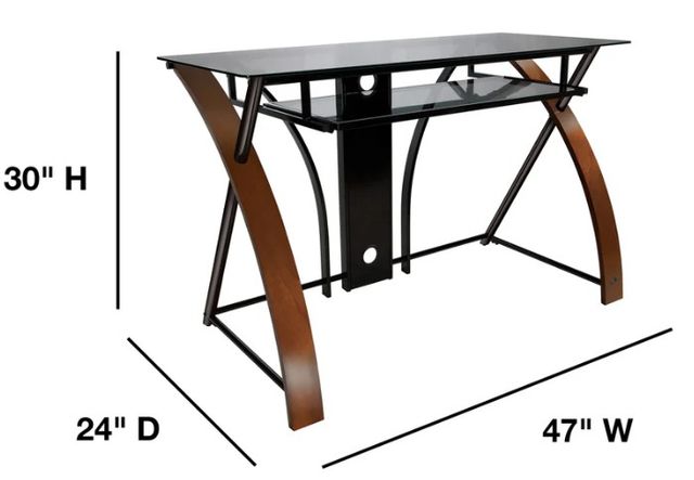 Bell'O® Home Black/Espresso Computer Desk-2