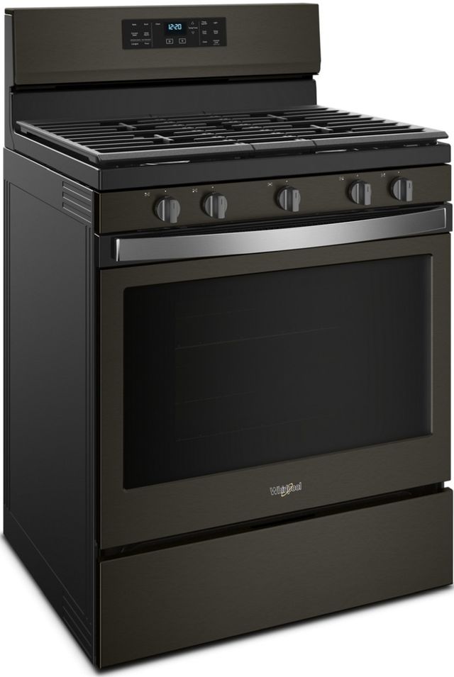 Whirlpool® 30" Fingerprint Resistant Black Stainless Freestanding Gas Range-2