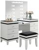 Furniture of America® Madonna 3-Piece Black/White Vanity Set-0