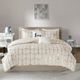 Olliix by Intelligent Design Raina Ivory and Gold Twin/Twin XL Metallic Printed Comforter Set-0