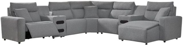 Signature Design by Ashley® Modmax II 7-Piece Pepper/Salt Power Reclining Right-Arm Facing Sectional and Chaise-0