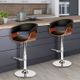 Armen Living Paris Black Adjustable Swivel Bar Stool-3