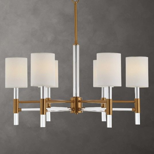 Uttermost® Welkin Warm Brass 6-Light Modern Chandelier-1