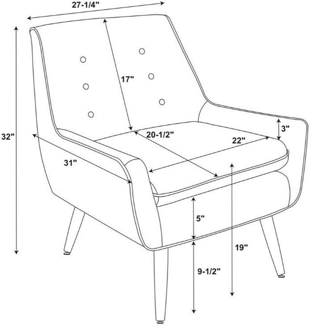 Linon Trelis Gray Accent Chair -2