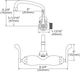 Elkay Chrome Foodservice 3-8" Adjustable Centers Wall Mount Faucet with 8" Arc Tube Spout-1