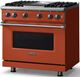 Viking® 5 Series 36" Spiced Cider Pro Style Gas (LP) Range with Polished Chrome Trim-2