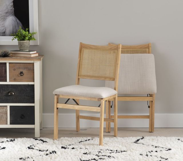 Powell® Beaux Natural Folding Chair-1