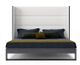 VIG Furniture Modrest Heloise Gray/White Queen Upholstered Panel Bed-1