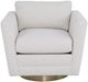 Fairfield® Customizable Libby Langdon Daniels Swivel Chair with Bright Brass Base-1