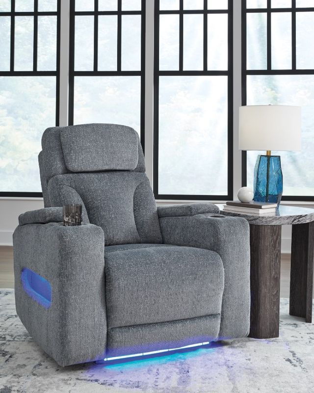 Signature Design by Ashley® Studio Cave Steel Power Recliner with Adjustable Headrest-4