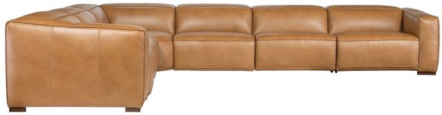 Hooker® Furniture MS Fresco 6-Piece Zen Caramel L-Shape 4-Power Reclining Sectional with Power Headrest-2