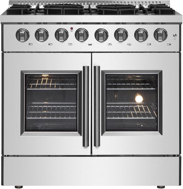 FORNO® Galiano 36" Stainless Steel Pro Style Dual Fuel Range