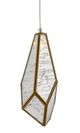 Currey & Company Glace Painted Silver/Antique Brass 1-Light Multi-Drop Pendant-0