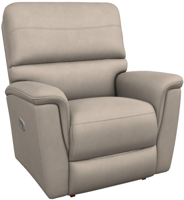 La-Z-Boy® Ava Ivory Leather Power Rocking Recliner with Headrest