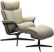 Stressless® by Ekornes® Customizable Magic Large Manual Recliner and Ottoman with Cross Base-0