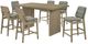Coaster® Decker 7-Piece Gray/Natural Oak Rectangular Counter Dining Set-0