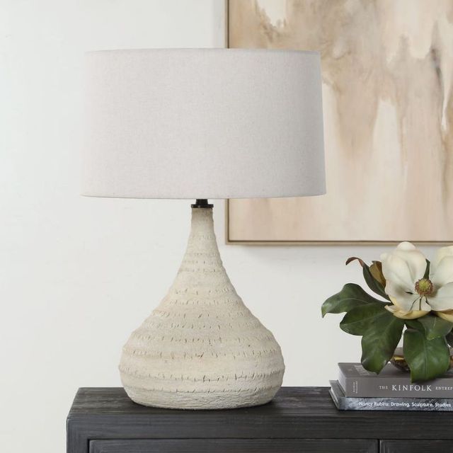 Uttermost® Olsen White Indoor-Outdoor Table Lamp-3