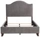 Homelegance® Carlow Gray Queen Upholstered Panel Bed-4