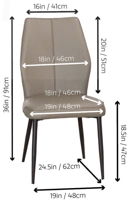 Cramco Marta Matte Black/Mocha Dining Side Chair-2