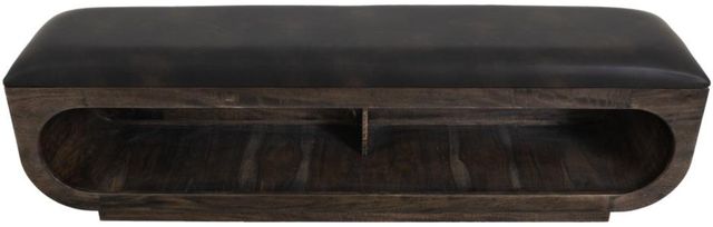 International Furniture Direct Balam Stained Dark Bench-4