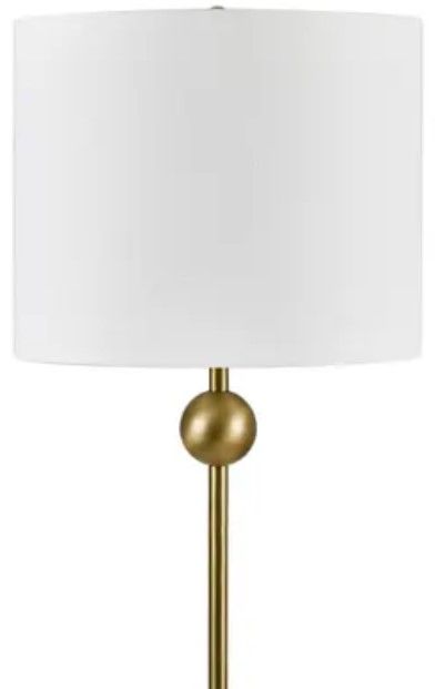 Crestview Collection Callie White Buffet Lamp with Gold Accent-1